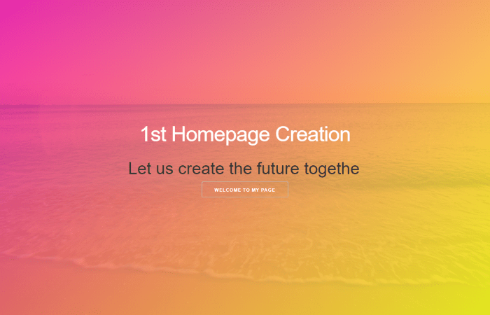 1st Homepage Creation